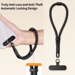 Rotating Threaded Connection Buckle Phone Strap Secure Carry Converts From Neck Lanyard to Anti-Loss Wrist Rope for iPhone 17