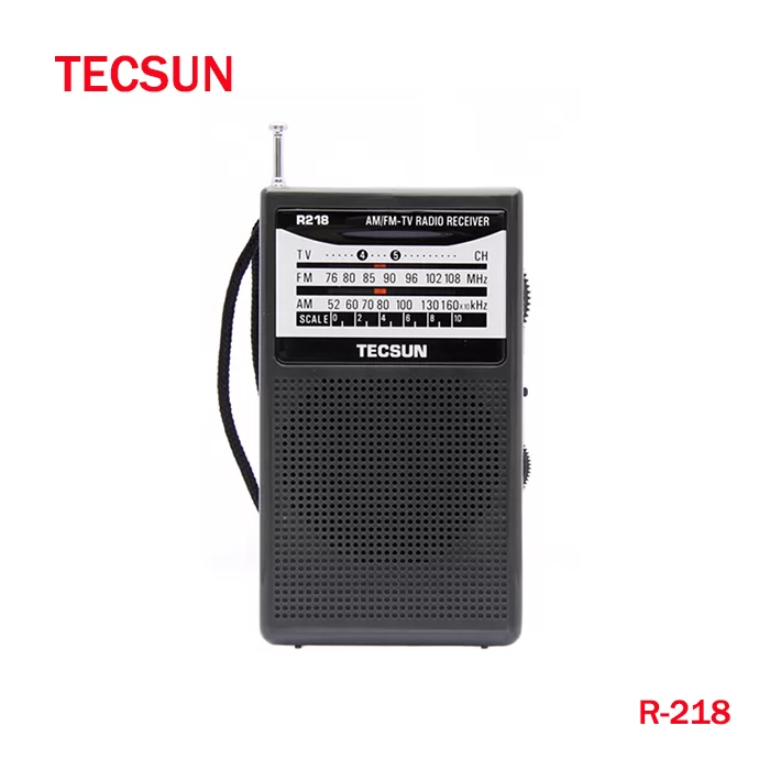 Kostenloser Versand TECSUN R-218 AM/FM/TV Sound mit eingebautem Lautsprecher