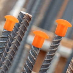 Scaffold Mushroom Rebar Caps, Approved Plastic Rebar Safety Protective End Caps for Industry Construction Safety, Suitable for 2/5-1.2 Inch Rebar Stak