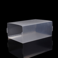 Clear PP shoe Storage  boxes  Dust-proof Transparent  Plastic Shoe Storage Boxes Clear Plastic Stackable Shoe Organizer for Closet, Space Saving Folda