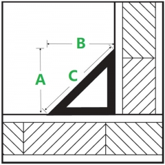 PVC Chamfer Model :KT30, Formwork Accessories,Corner Fillets ,plastisleeve, formwork spacers,Corner Chamfer, Angle Fillets,Chamfer list with nailing frame