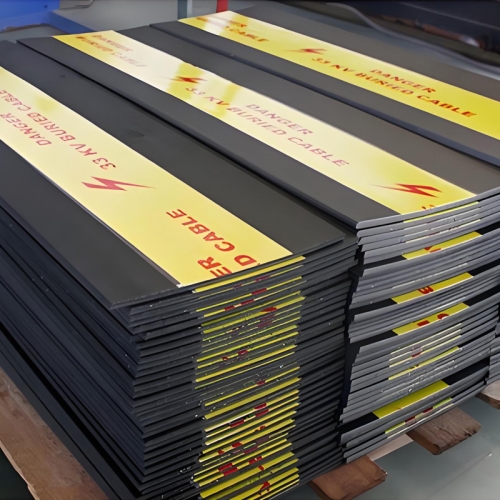 Cable Protection Tiles r underground warning sign board cable covers and Warning Strip Cable Protection Tiles Electrical Hard Cover Cabling Protective Cover PE HDPE underground polymeric Cable Cover