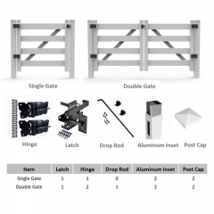 White Pvc Vinyl 4 Rail Horse Rail Fence Panel Heavy Duty Vinyl Horse Fence, White Horse Fence, 3 Rail Vinyl Farm Fence, Pasture Fence, Split Rail Fence.