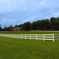White Pvc Vinyl 4 Rail Horse Rail Fence Panel Heavy Duty Vinyl Horse Fence, White Horse Fence, 3 Rail Vinyl Farm Fence, Pasture Fence, Split Rail Fence.