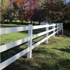 3 Rail Vinyl Horse Fence Heavy Duty Vinyl Horse Fence, White Horse Fence, 3 Rail Vinyl Farm Fence, Pasture Fence, Split Rail Fence.