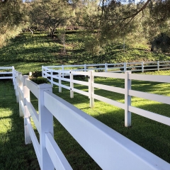 3 Rail Vinyl Horse Fence Heavy Duty Vinyl Horse Fence, White Horse Fence, 3 Rail Vinyl Farm Fence, Pasture Fence, Split Rail Fence.