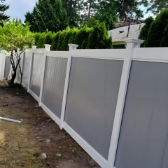 Vinyl Full Privacy Fence Outdoor Privacy Fence Screen PVC Decorative Garden Fence Vinyl Fence Panels