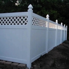 White Vinyl Lattice-top Fence Plastic PVC Vinyl Privacy Fence Panels Widely Used Decoration Lattice Vinyl PVC Privacy Fence outdoor Fence