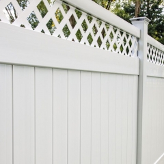 White Vinyl Lattice-top Fence Plastic PVC Vinyl Privacy Fence Panels Widely Used Decoration Lattice Vinyl PVC Privacy Fence outdoor Fence