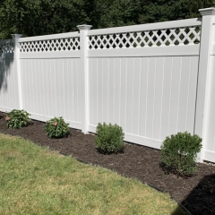 White Vinyl Lattice-top Fence Plastic PVC Vinyl Privacy Fence Panels Widely Used Decoration Lattice Vinyl PVC Privacy Fence outdoor Fence