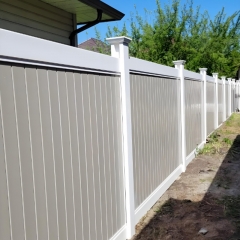 Vinyl Full Privacy Fence Outdoor Privacy Fence Screen PVC Decorative Garden Fence Vinyl Fence Panels