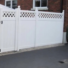 White Vinyl Lattice-top Fence Plastic PVC Vinyl Privacy Fence Panels Widely Used Decoration Lattice Vinyl PVC Privacy Fence outdoor Fence