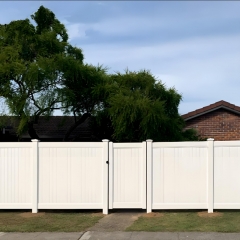 Vinyl Full Privacy Fence Outdoor Privacy Fence Screen PVC Decorative Garden Fence Vinyl Fence Panels