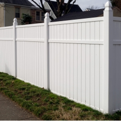 PVC High Privacy Fence White Vinyl Flat-top Fence panel in the Vinyl Fencing