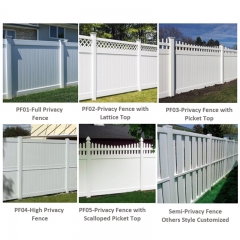 Vinyl Full Privacy Fence with Scalloped Picket Top Vinyl Full Privacy Fence Outdoor Privacy Fence Screen PVC Decorative Garden Fence Vinyl Fence Panels