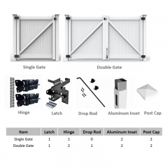 PVC Vinyl Privacy Fence with Picket Top Vinyl PVC Privacy Fence outdoor Fence Security Fence White Fence Panels Closed Picket Privacy Fence Garden