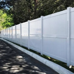 PVC High Privacy Fence White Vinyl Flat-top Fence panel in the Vinyl Fencing