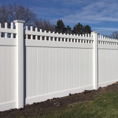 PVC Vinyl Privacy Fence with Picket Top Vinyl PVC Privacy Fence outdoor Fence Security Fence White Fence Panels Closed Picket Privacy Fence Garden