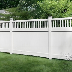 PVC Vinyl Privacy Fence with Picket Top Vinyl PVC Privacy Fence outdoor Fence Security Fence White Fence Panels Closed Picket Privacy Fence Garden
