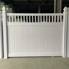 PVC Vinyl Privacy Fence with Picket Top Vinyl PVC Privacy Fence outdoor Fence Security Fence White Fence Panels Closed Picket Privacy Fence Garden