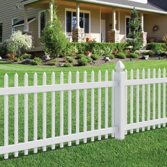 Vinyl Scalloped Picket Fence Straight Picket Fence White Picket Fence Panels for Garden and Pool