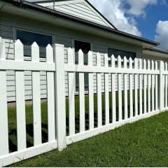 White Vinyl Wide Straight Picket Fence Closed Picket Fence Straight Picke Fence Closed Picket Fence Scalloped Picket Fence Arch Picket Fence Temporary Fence