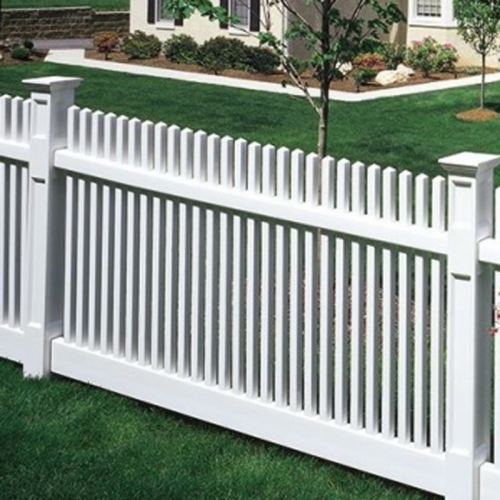 White Straight Picket Fence Vinyl Garden Fence High-Quality Factory Directly Price White Picket Fence Panels for Garden