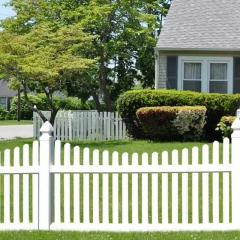 Vinyl Scalloped Picket Fence Straight Picket Fence White Picket Fence Panels for Garden and Pool