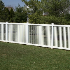 Closed Picket Vinyl Fence Panel Perfect Durable Temporary Outdoor Fence for Backyard, Patio or Garden