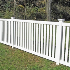 Closed Picket Vinyl Fence Panel Perfect Durable Temporary Outdoor Fence for Backyard, Patio or Garden