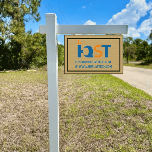 PVC围栏标识牌架