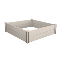 White Vinyl Raised Garden Bed Outdoor Decorative Vinyl White Rectangle Raised Garden Bed Fence