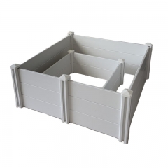 White Vinyl Raised Garden Bed Outdoor Decorative Vinyl White Rectangle Raised Garden Bed Fence