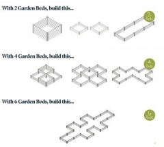 White Vinyl Raised Garden Bed Outdoor Decorative Vinyl White Rectangle Raised Garden Bed Fence