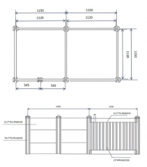 Vinyl PVC Plastic Dog Whelping Box Whelping box with anti-crush rail and door Fence