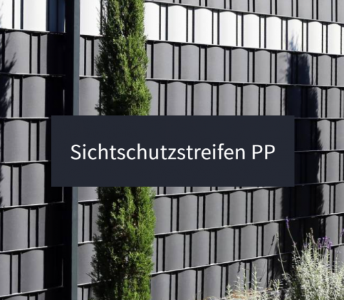 PP Privacy Screen Strips for Double Rod Panels (Fence Privacy Screen) 1.1 mm Thickness - 10 Strips Each 2.55 m Length x 19 cm Height - Weatherproof, Maintenance-Free, Dimensionally Stable