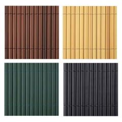 PVC Artificial Bamboo Privacy Fence Screening,Roll Double-Sided Garden Fence,Privacy Screen Panel Balcony Shade Fencing Bamboo Slat Fence Privacy Panel Border Fencing Outdoor