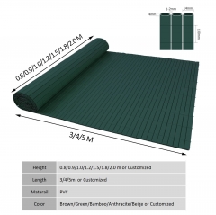 PVC Zaun Garten Terrasse PVC Sichtschutzmatte,Sichtschutz Garten Balkon Windschutz Terrasse Sichtschutzzaun Balkonverkleidung Zaunblende Wetterfest Gartenzaun Anthrazitschwarz