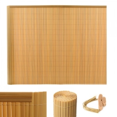 Double-Sided Garden Fence Screening Roll Bamboo PVC Screen Border Panel Privacy PVC Artificial Bamboo Privacy Fence Screening Roll