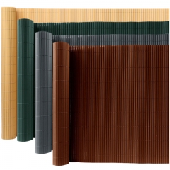 PVC Artificial Bamboo Privacy Fence Screening,Roll Double-Sided Garden Fence,Privacy Screen Panel Balcony Shade Fencing Bamboo Slat Fence Privacy Panel Border Fencing Outdoor