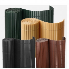 Double-Sided Garden Fence Screening Roll Bamboo PVC Screen Border Panel Privacy PVC Artificial Bamboo Privacy Fence Screening Roll