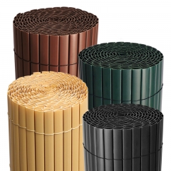 Double-Sided Garden Fence Screening Roll Bamboo PVC Screen Border Panel Privacy PVC Artificial Bamboo Privacy Fence Screening Roll