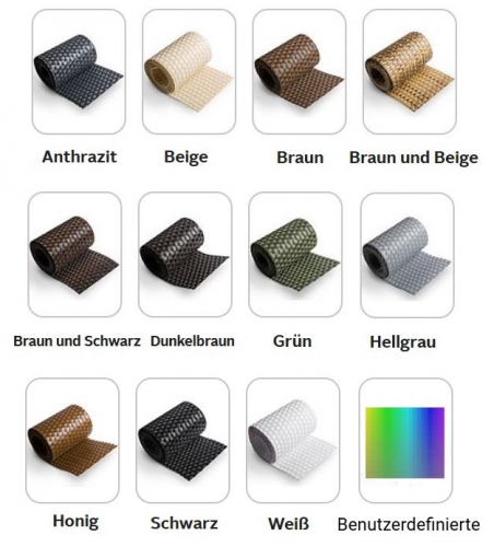 Rattan Privacy Strips for Double Rod Fence,Braiding Fence, Anthracite Sichtschutzstreifen Anthrazit Rattan PVC belátást gátló szalag