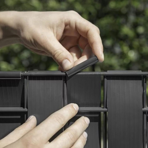 Flexible Shielding strips Plastic slats for the fence Flexible Plastic Filling For 3D Meshes and Panels 4.7cm Double Rod Mats with 150 Clips