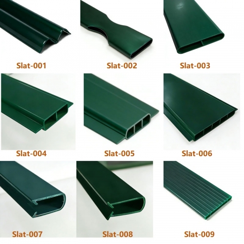 Ridged Slats Made for America Single Wall Bottom Locking Privacy Slat for Chain Link Fence - 9 Colors - 6 Sizes (5ft, Black)