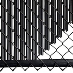 Lattes de clôture en vinyle PVC (Plastique) verticale pour MESH ET PANNEAUX 3D - Couleur anthracite Kit d'occultation lattes composite Universal
