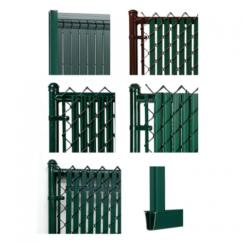 Lattes de clôture en vinyle PVC (Plastique) verticale pour MESH ET PANNEAUX 3D - Couleur anthracite Kit d'occultation lattes composite Universal