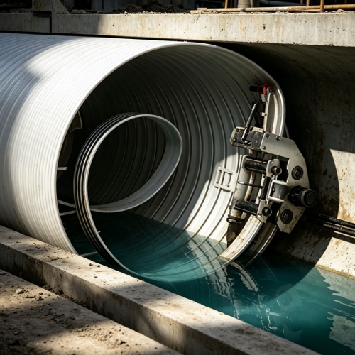 spirally wound from extruded strip PVC Profile for Spiral wound PVC liner Spiral wound lining for pipe maintenance