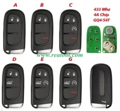 Keyless-Go Smart Car Key 433Mhz Hitag-AES 4A Chip 