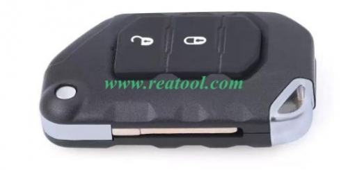2 Button Flip Remote Car Key Fob OHT1130261 433MHz 4A PCF7939M For Jeep